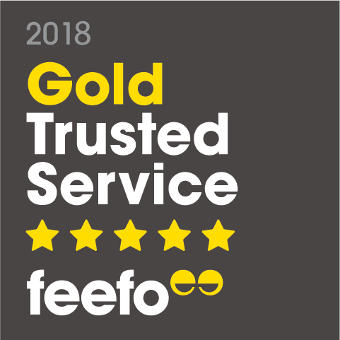 feefo gold trusted service 2018 dark